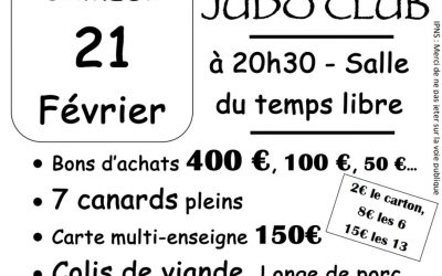 Ce Week-End Loto du JUDO !